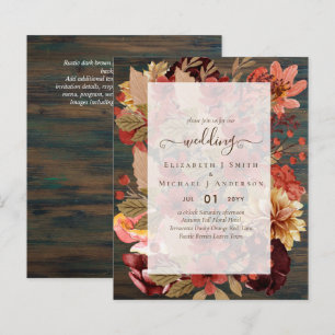 Fall Floral Wedding - Burgundy Orange BUDGET