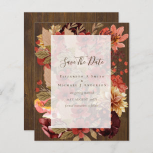Fall Floral Wedding - Burgundy Orange BUDGET