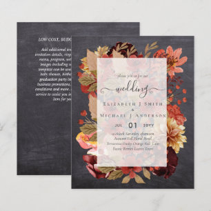 Fall Floral Wedding - Burgundy Orange BUDGET