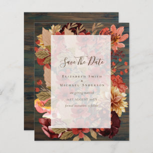 Fall Floral Wedding - Burgundy Orange BUDGET