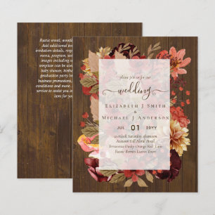 Fall Floral Wedding - Burgundy Orange BUDGET