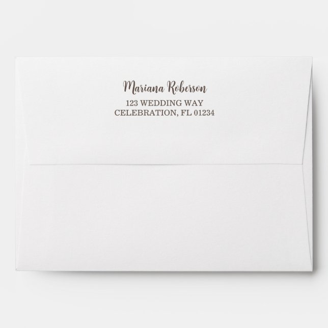 Fall Floral Wedding Envelope (Back (Top Flap))
