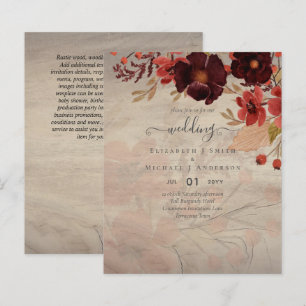 Fall Floral Wedding Terracotta Burgundy Red