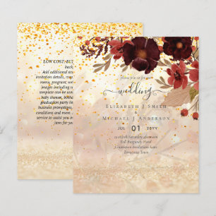 Fall Floral Wedding Terracotta Burgundy Red
