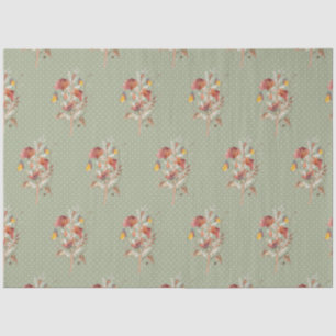 Fall Floral Wildflower Bouquet Butterfly Decoupage Tissue Paper