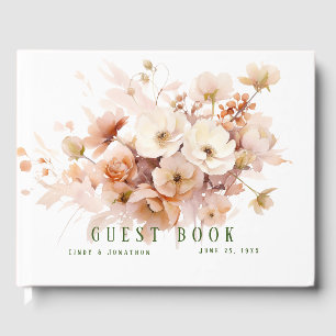 Fall Florals Wedding Guest Book