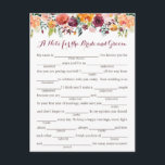 Fall Flower Wedding Advice Cards, Orange Pink Postcard<br><div class="desc">Our fall floral fill-in-the-blank advice cards with orange, burgundy, cream, and pink flowers are a fun activity to have a wedding reception or bridal shower. You can change the heading wording if you would like by using Zazzle's "Personalise this template" tool. Be sure to check out our large selection of...</div>