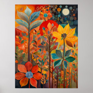 Fall Flowers Artwork Poster