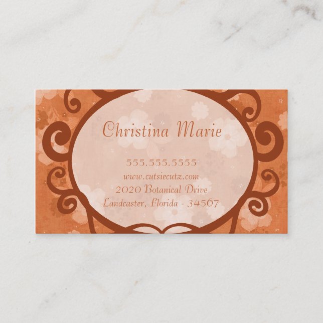 Fall Flowers Business Cards (Front)