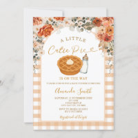 Fall Flowers Cutie Pie Gingham Fall Baby Shower