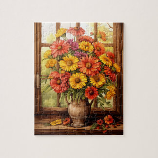 Fall Flowers Helenium Puzzle 110 Pcs. 8"x10"