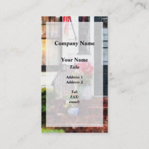 Fall Flowers in Fancy Pots Business Card