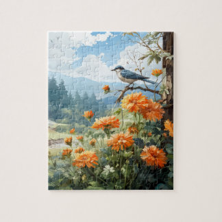 Fall Flowers Marigold Puzzle 110 Pcs. 8"x10"