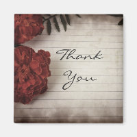 Fall Flowers on Lined Paper Thank You