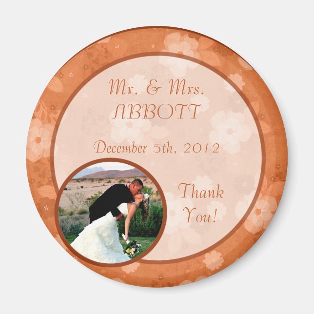 Fall Flowers Photo Magnet (Front)