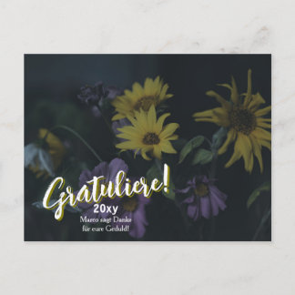 fall flowers remember me postcard