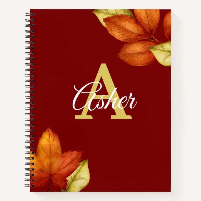 Fall Flowers Spiral Notebook (Front)
