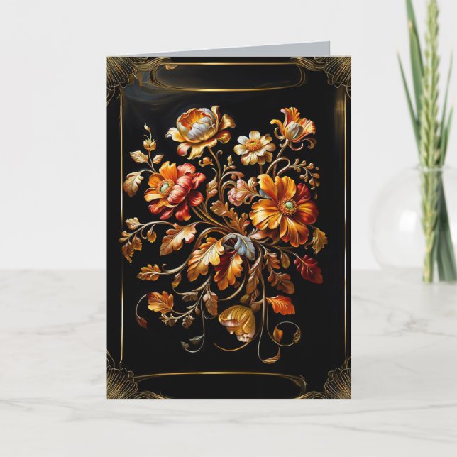 Fall Flowers Sympathy  Card (Front)