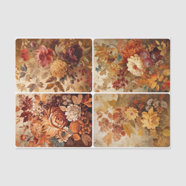 Fall Flowers  Tissue Paper (Front)