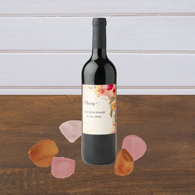 Fall Flowers  Wine Label (Creator Uploaded)