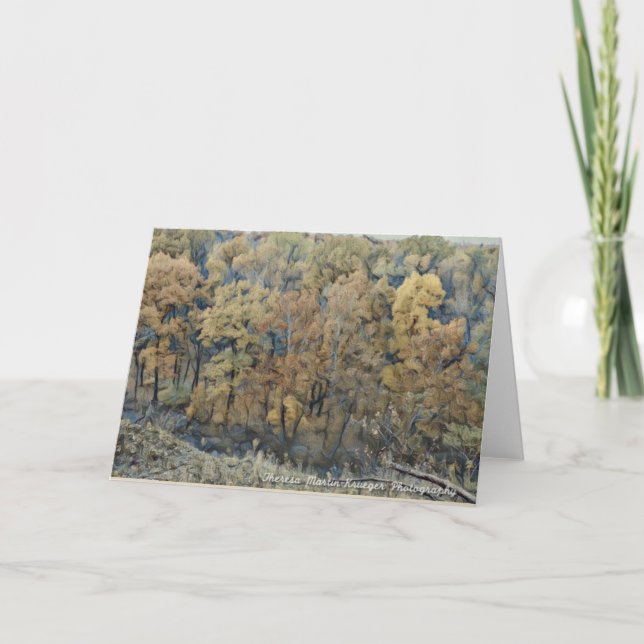 Fall Foliage-A Tribute to VanGogh Thank You Card (Front)