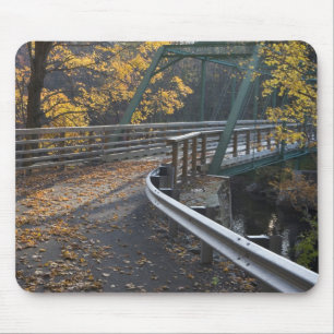 Fall foliage and a bridge over the Millers Mouse Mat