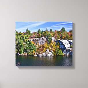 Fall Foliage around Lake Minnewaska Canvas Print