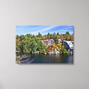 Fall Foliage around Lake Minnewaska Canvas Print