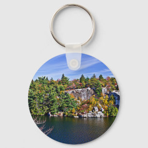 Fall Foliage around Lake Minnewaska Key Ring