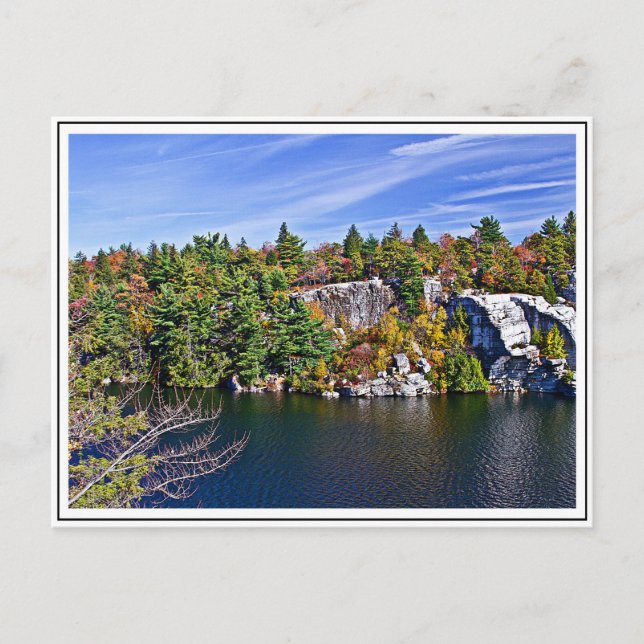 Fall Foliage around Lake Minnewaska Postcard (Front)