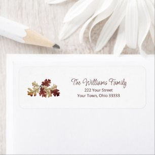 Fall Foliage Autumn Botanical Return Address