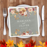 Fall Foliage Autumn Colours Sage Green Wedding