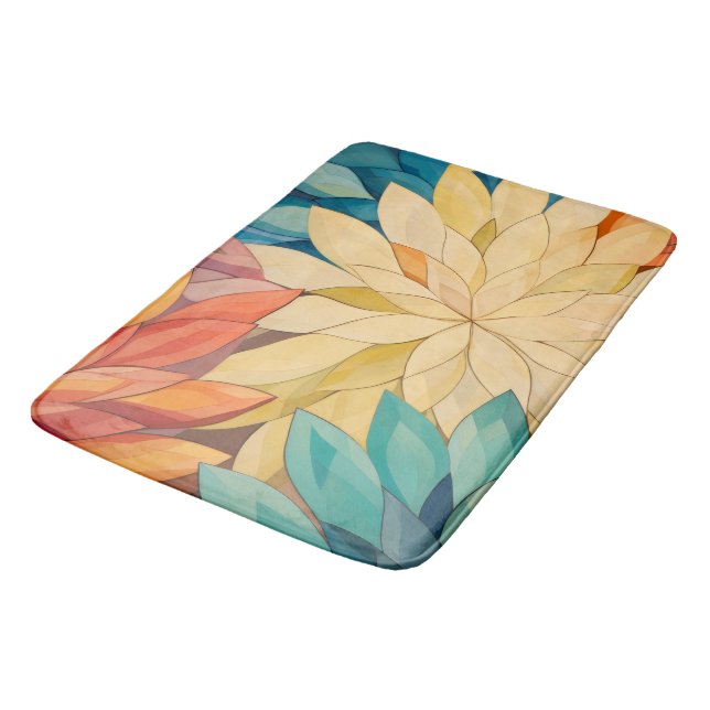 Fall Foliage Autumn leaves Bath Mat (Angled)
