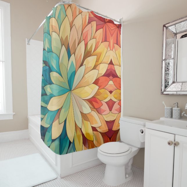 Fall Foliage Autumn leaves Shower Curtain (In Situ)