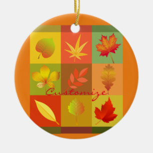 Fall Foliage Autumn Leaves Thunder_Cove Ceramic Tree Decoration