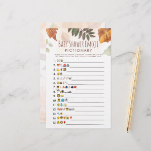 Fall Foliage Baby Shower Emoji Game