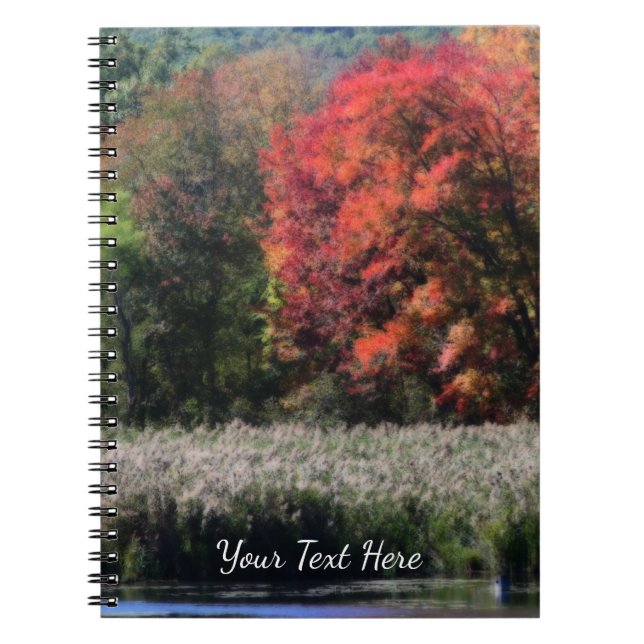 Fall Foliage Bordering A Marsh Nature   Notebook (Front)