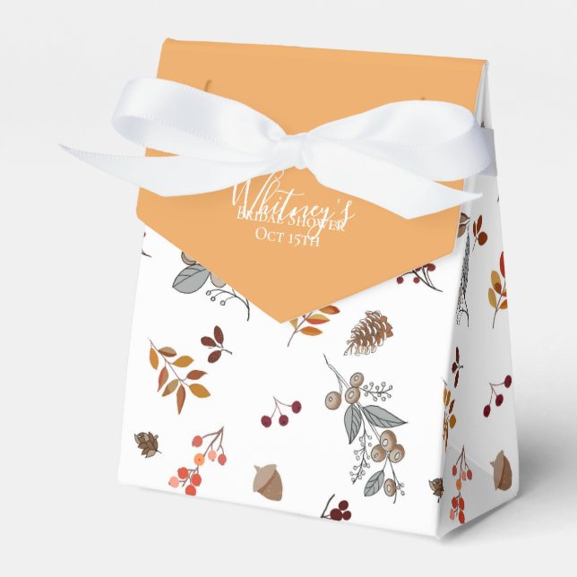 Fall Foliage Bridal Shower  Favour Box (Front Side)