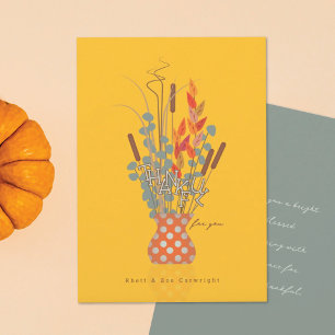 Fall Foliage Centerpiece Thanksgiving card