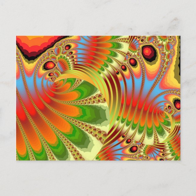 Fall Foliage Fantacy Fractal Postcard (Front)