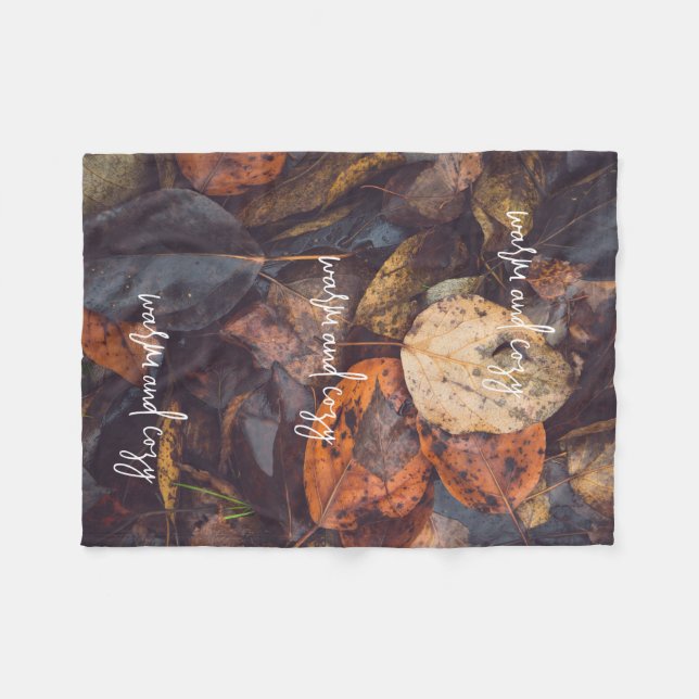 Fall foliage fleece blanket (Front (Horizontal))