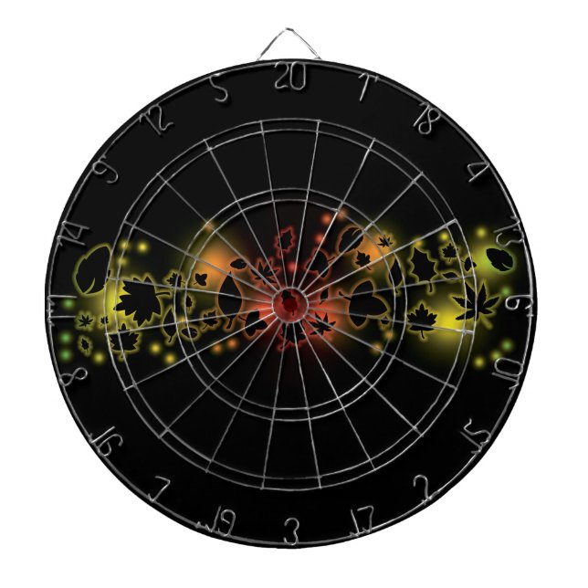 Fall Foliage Glow Dartboard (Front)