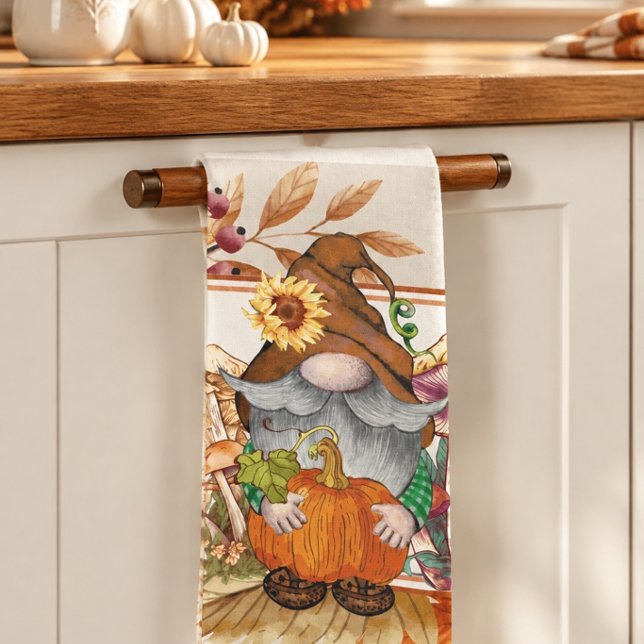 Fall Foliage Gnome Tea Towel (Creator Uploaded)