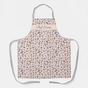 Fall foliage illustrated apron