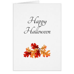 Fall Foliage Leaves Halloween Greeting Card
