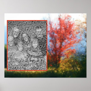 Fall Foliage Nature Painting Create Your Own Photo Poster