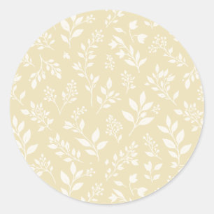 Fall Foliage Neutral - Golden Wheat Classic Round Sticker