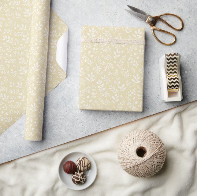 Fall Foliage Neutral - Golden Wheat Wrapping Paper (Crafts)