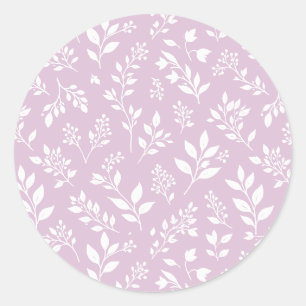 Fall Foliage Neutral - Warm Lilac Classic Round Sticker
