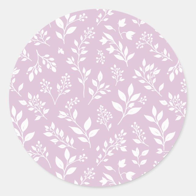 Fall Foliage Neutral - Warm Lilac Classic Round Sticker (Front)